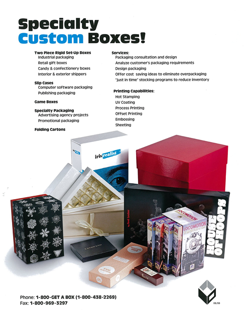 Put the Spotight on Your Products... with our Specialty Custom Boxes!